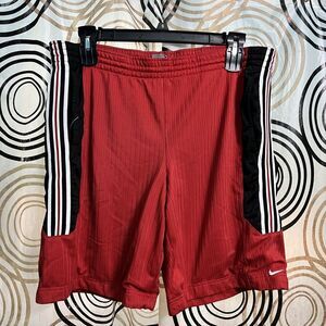 Vintage Nike Basketball Shorts Mens M Reversible Black Yellow Shiny Y2K 30x9 Ins